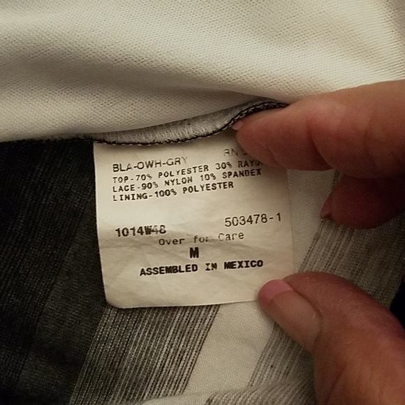 A.Byer Bkack, White and Gray Top Size Medium - Picture 6 of 7